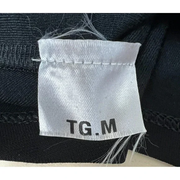 PINKO NWT Mirella Maglai 1/4 Top Black Jersey Crepe Scoop Neck Long Sleeve SZ M - Picture 6 of 8